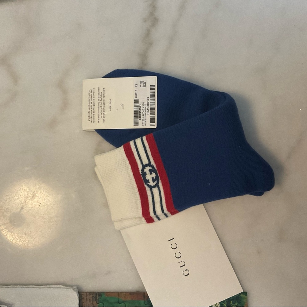 Gucci Blue and White Women's Socks